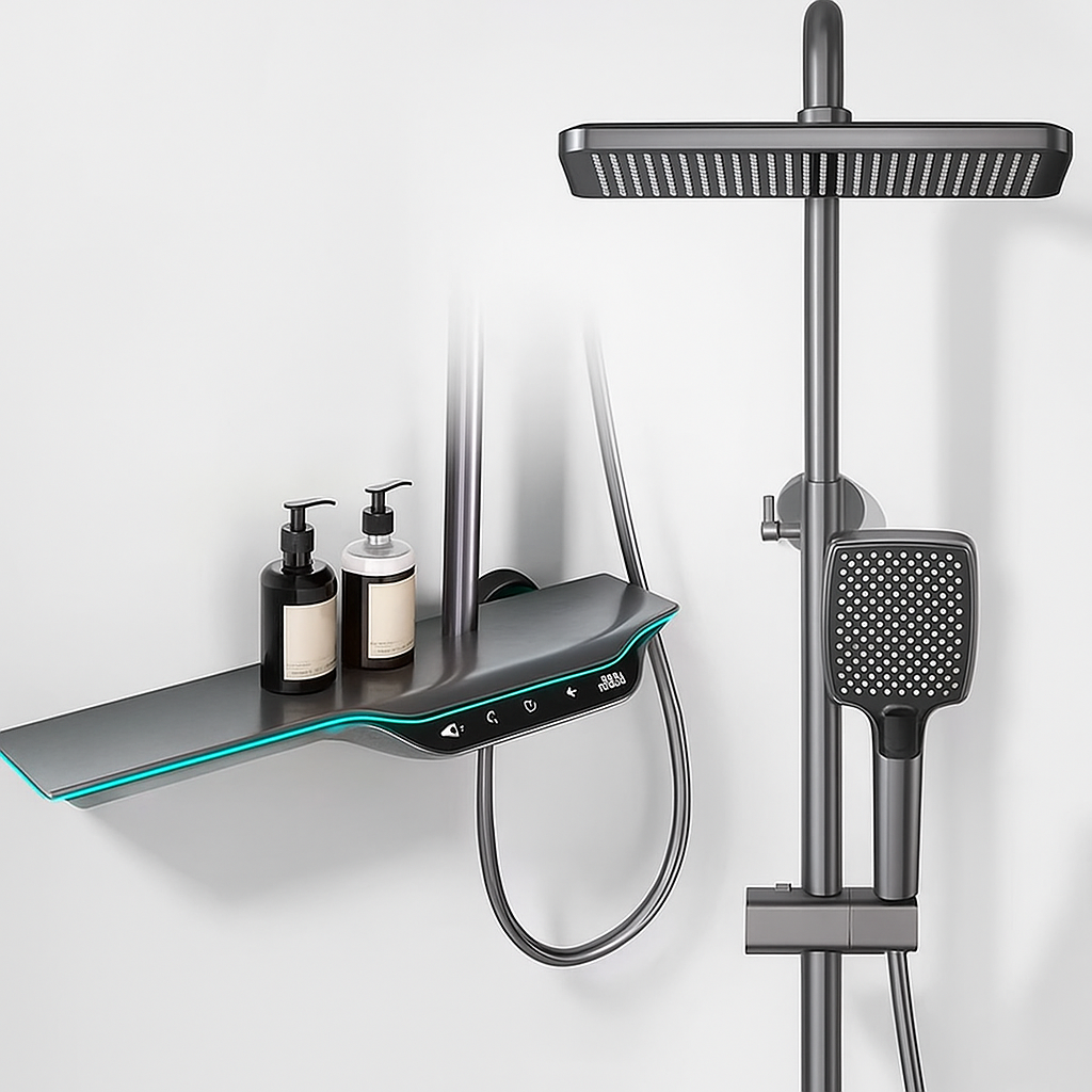 Zestaw prysznicowy Loftly LED Premium – inteligentny prysznic z wyświetlaczem temperatury i czasomierzem 💎