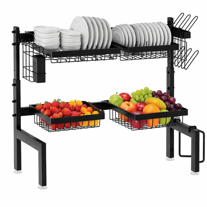 System oszczędzania miejsca nad zlewem – premium organizer kuchenny 2-poziomowy