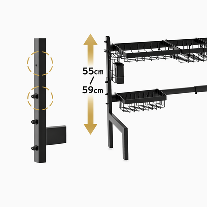 System oszczędzania miejsca nad zlewem – premium organizer kuchenny 2-poziomowy